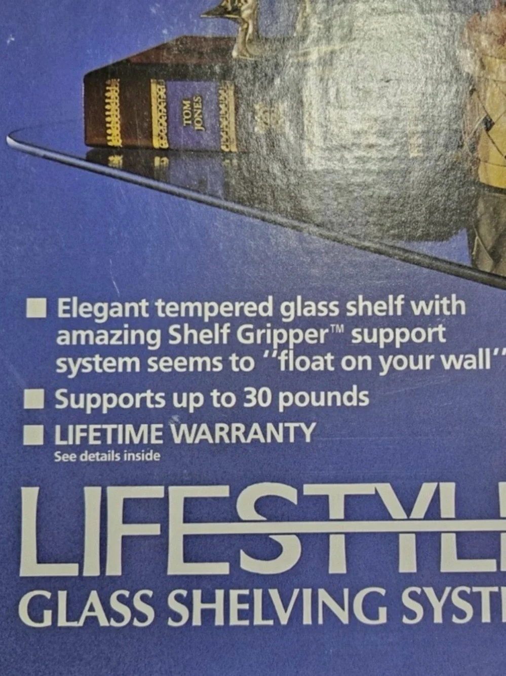 Dorfile Lifestyle Glass Shelving System 24Inch Tempered Glass